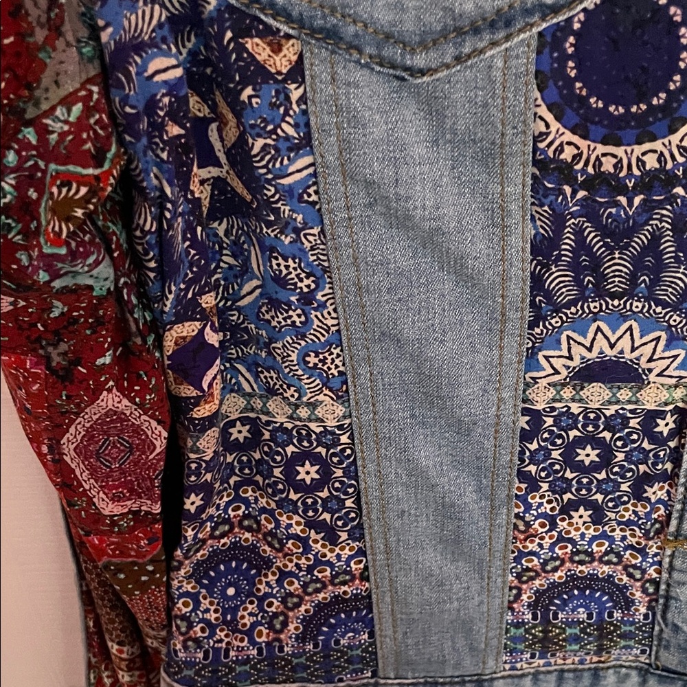 🩵✨ DESIGUAL Patchwork Jacket NWOT Size 40 - Picture 13 of 15
